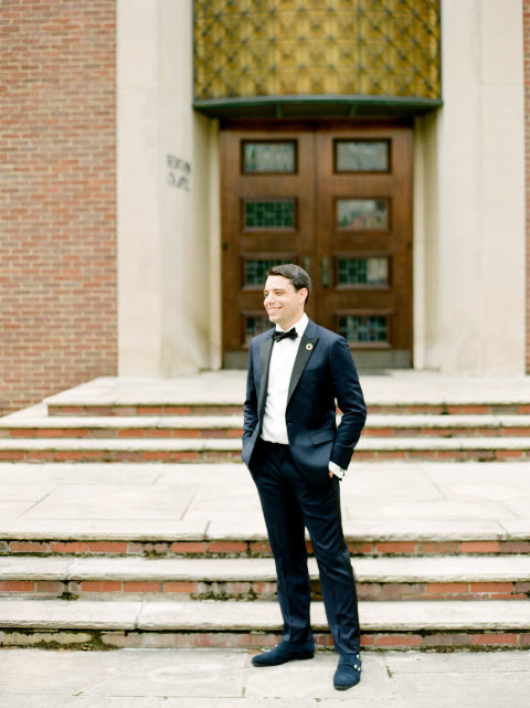 photo at Benton Chapel at Vanderbilt University Downtown Nashville Wedding | Christy Wilson Photography groom portrait